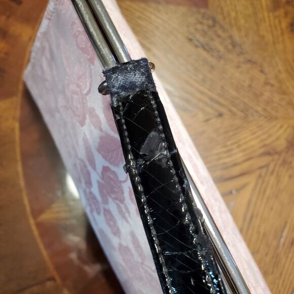 Original Glenda Gies Pink Rose Handbag Purse with Square Latch - Picture 8 of 15